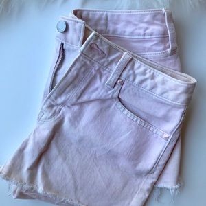 Gap pink cut off denim shorts